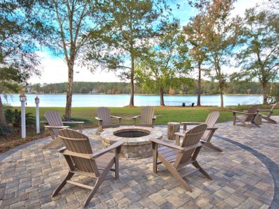 Firepit looking out to lake